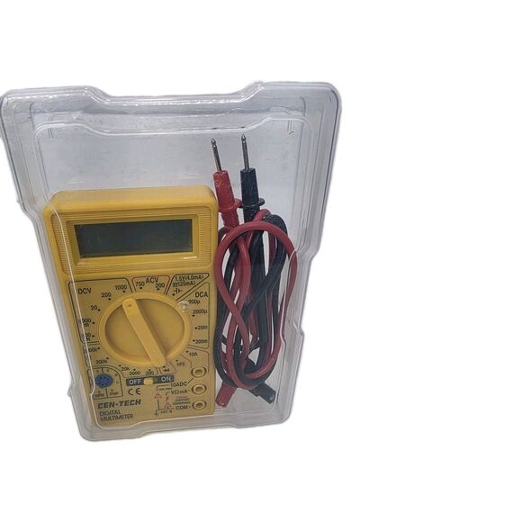 cen-tech Other - Cen-Tech 7 Function Pocket Digital MultiMeter/ MultiTester Yellow With Case
